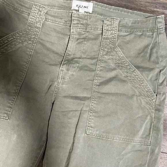 Frame women Green Pants- 30 - Picture 3 of 12